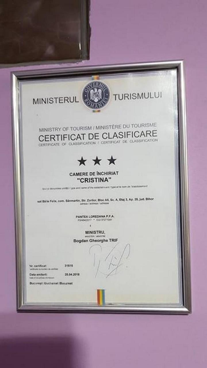 Garsoniera Cristina Apartman Félixfürdő Kültér fotó